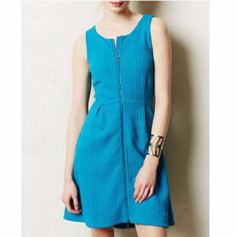 Leifsdottir (Anthropologie) Blue Zip Dress
